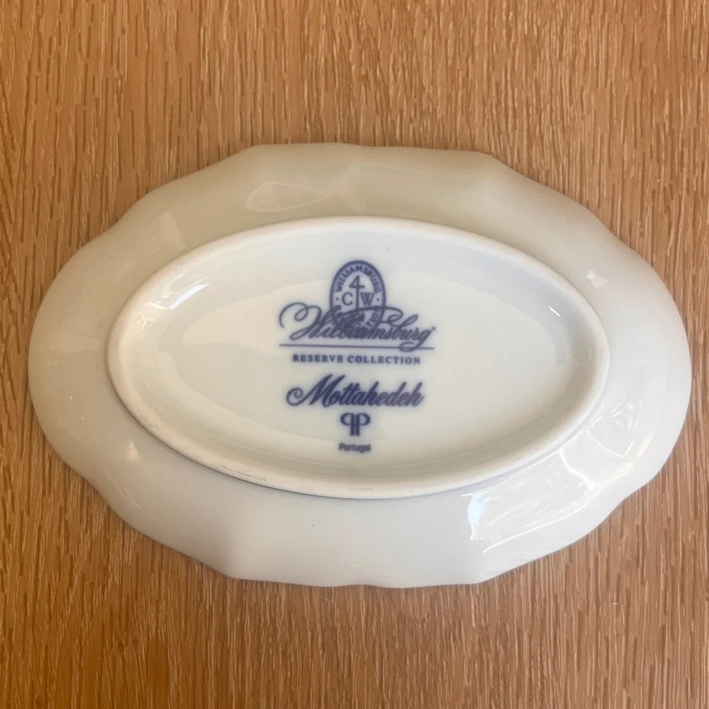 Williamsburg Reserve Porcelain Friendship Trinket Dish Mottahedeh Portugal - Picture 7 of 9